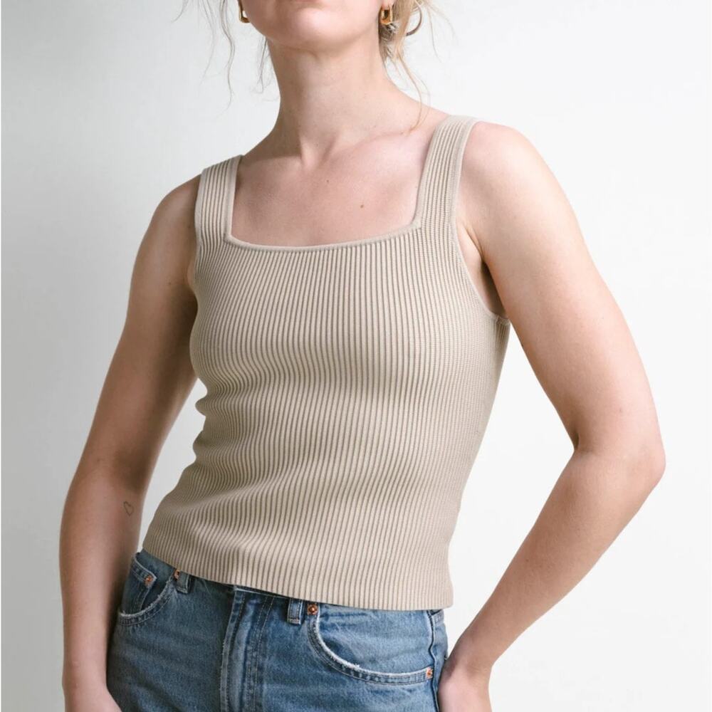 Darling Ribbed Noble Tank Tan Beige XS